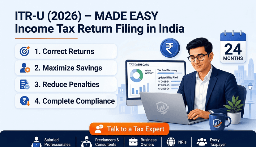 ITR-U Filing 2026: Updated Income Tax Return Guide, Rules & Process